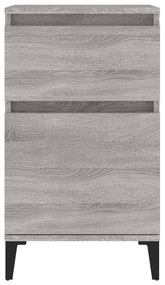 Mesa de cabeceira 40x35x70 cm cinzento sonoma