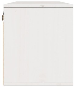 Armário de parede 80x30x35 cm madeira de pinho maciça branco