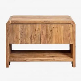 Conjunto De Móveis De Banheiro Em Madeira De Acácia Vacry Castanho Acácia & Sem Lavatório & Sem Espelho & Sem Torneira & ↔︎ 120 Cm - Sklum