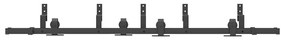 Kit de ferragens para porta deslizante 200 cm aço preto