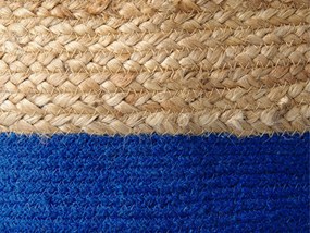 Conjunto de 2 cestos em juta azul marinho e creme GAJAR Beliani
