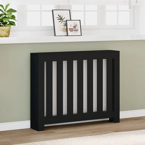 Cobertura de radiador 104x20x82 cm derivados de madeira preto