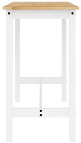 3 pcs conjunto de bar pinho maciço branco