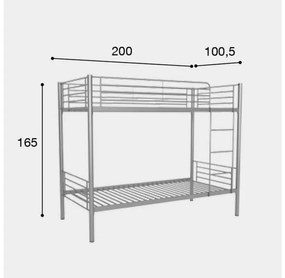 Beliche LI-0770 - (Metal | 90x190cm | Não Personalizável