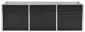 Canteiro elevado jardim aço galvanizado 240x80x77 cm antracite