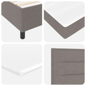 Cama Box Spring com Colchão Taupe Solteiro Tecido