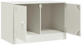 Móveis de TV 2 pcs 67x39x44 cm aço branco