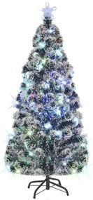 vidaXL Árvore de Natal pré-iluminada c/ suporte 180 cm fibra ótica