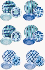 Conjunto de loiça Aquazul, 6 pessoas, conjunto de 18