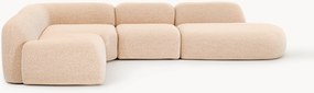 Sofá de canto modular XL em bouclé Wolke