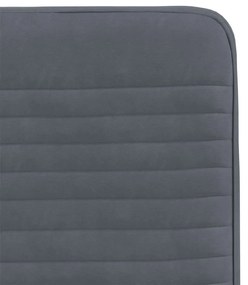 Cadeiras de jantar 6 pcs veludo cinzento-escuro