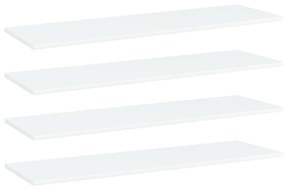 vidaXL Prateleiras p/ estante 4 pcs 100x30x1,5cm contraplacado branco