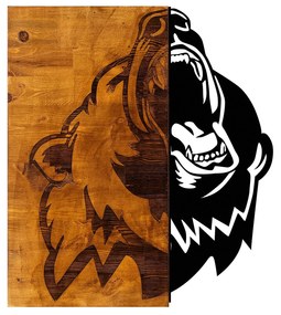 Acessório Decorativo de Parede Ayi 2 – Nogueira e Preto – 49 x 58 cm