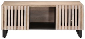 Mesa de centro 100x55x40 cm madeira de mangueira maciça branco