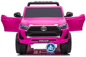 Carro eletrico crianças Toyota Hilux 12v 2.4G Rosa