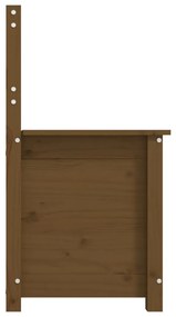 Banco 80x41x77 cm madeira de pinho maciça castanho-mel