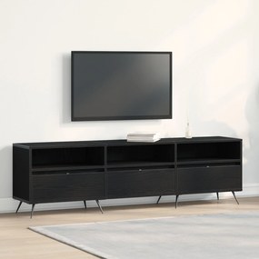 Móvel para TV Preto 150x30x44,5 cm em Madeira Trabalhada
