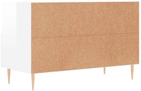 Móvel de TV 80x36x50 cm derivados de madeira branco brilhante