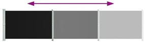 Toldo lateral retrátil para pátio 140x600 cm preto