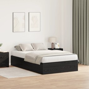 Cama de Armazenamento vidaXL Carvalho Preto 120x200 cm
