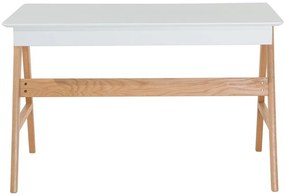 Secretária branca com 2 gavetas 120 x 70 cm SHESLAY Beliani