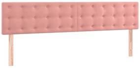 Cama com molas/colchão 160x200 cm veludo rosa