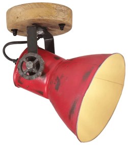 vidaXL Candeeiro de parede 25 W 11,5x11,5x25cm E27 vermelho desgastado