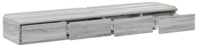Caixas de Cama vidaXL Cinzento Sonoma 135x36,5x16,5 cm Madeira Derivad