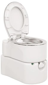Sanita integrada p/ campismo 24+17 L PEAD e aço branco