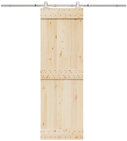 Kit ferragens p/ porta deslizante 200cm aço inoxidável prateado