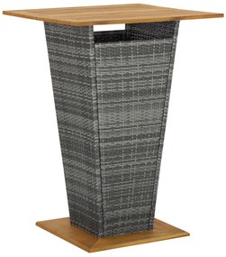 3 pcs conjunto de bar para jardim cinzento