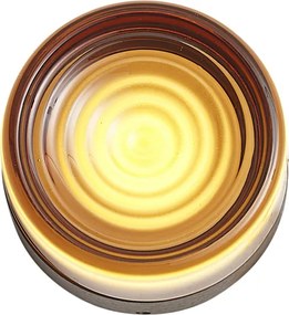 Candeeiro de parede de design bronze escuro com vidro âmbar IP44 - Michele