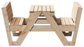 Mesa de piquenique para crianças 88x122x58 cm pinho maciço