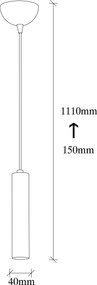 Chandelier Tempo – Preto – 4 x 4 cm