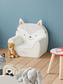 Agora -15%: Cadeirão personalizável em espuma, Gato cinzento claro liso