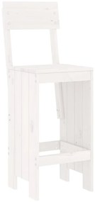 9 pcs conjunto de bar para jardim pinho maciço branco