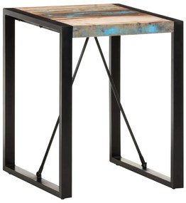 vidaXL Mesa de jantar 60x60x75 cm madeira recuperada maciça