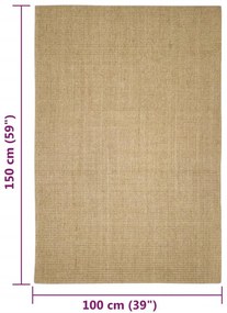 Tapete de sisal para poste arranhador 100x150 cm