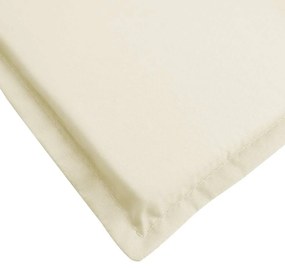 Almofadão para cadeira de terraço (75+105)x50x4 cm cor creme