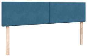 Estrutura cama otomana colchões 180x200 cm veludo azul escuro