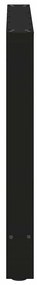 Pés para mesa de jantar pretos 2 peças 70x(72-73) cm aço