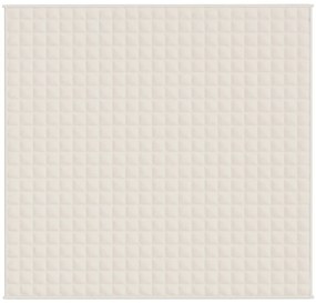 Manta pesada 15 kg 220x240 cm tecido creme-claro