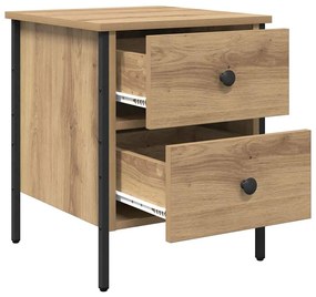 Gabinete de Cabeceira Carvalho Artesanal 40x42x50 cm Madeira Engenheir