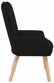 Cadeira Relaxante vidaXL Tecido Preto