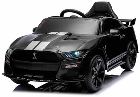 Carro elétrico para crianças Ford Shelby Mustang GT 500 Cobra Controlo remoto 2,4 GHz, Entrada USB, Luzes LED, Motor 2 x 30W, Licença ORIGINAL Preto