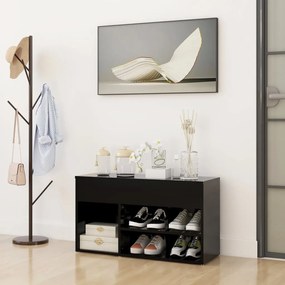 808748 vidaXL Banco sapateira 80x30x45 cm contraplacado preto