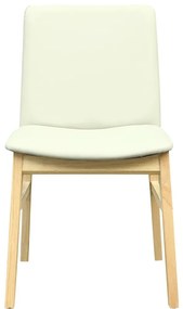 Conjunto 2 Cadeiras ALPES, madeira de faia, natural, pele sintética cinza