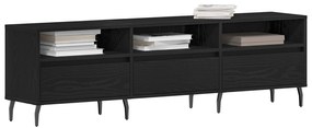 Cabide de TV vidaXL Carvalho Preto 150x30x44,5 cm Madeira de Engenhari