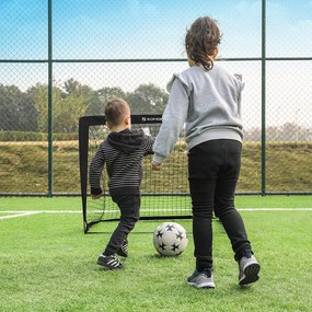 Conjunto de 2 balizas de futebol para crianças Pop up 90 x 120 x 90 cm em Pretas