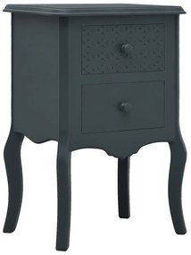 vidaXL Mesa de cabeceira 43x32x65 cm MDF cinzento